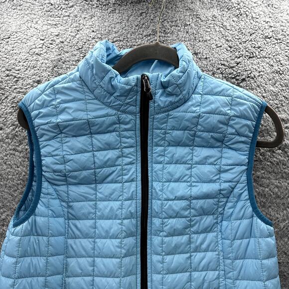 Little Donkey Andy Women's Medium Puffer Vest Blue Zip Pockets Warm - Picture 2 of 10